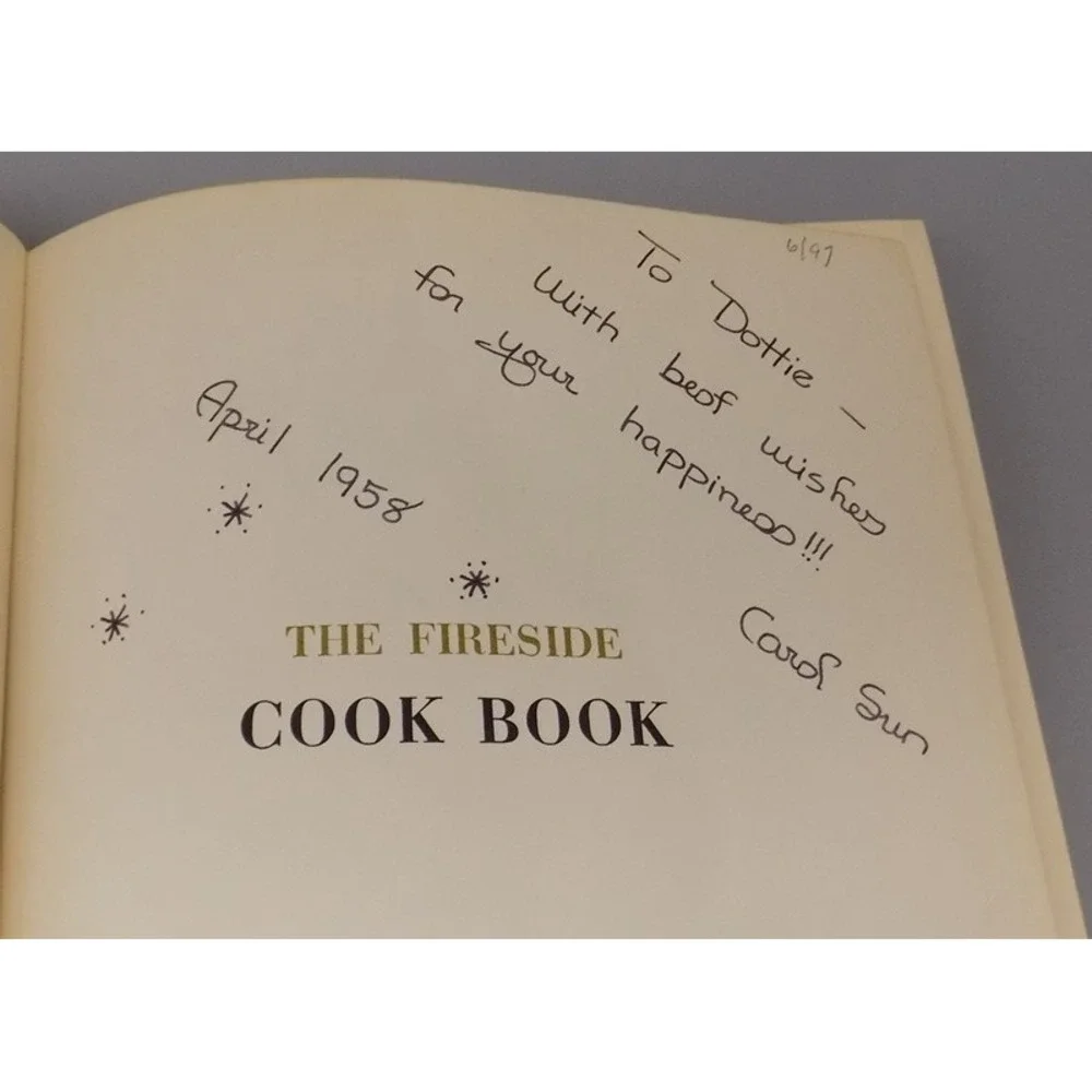 James Beard The Fireside Cook Book 1949 HC/DJ w/ Poster Clean 2nd Printing Vtg